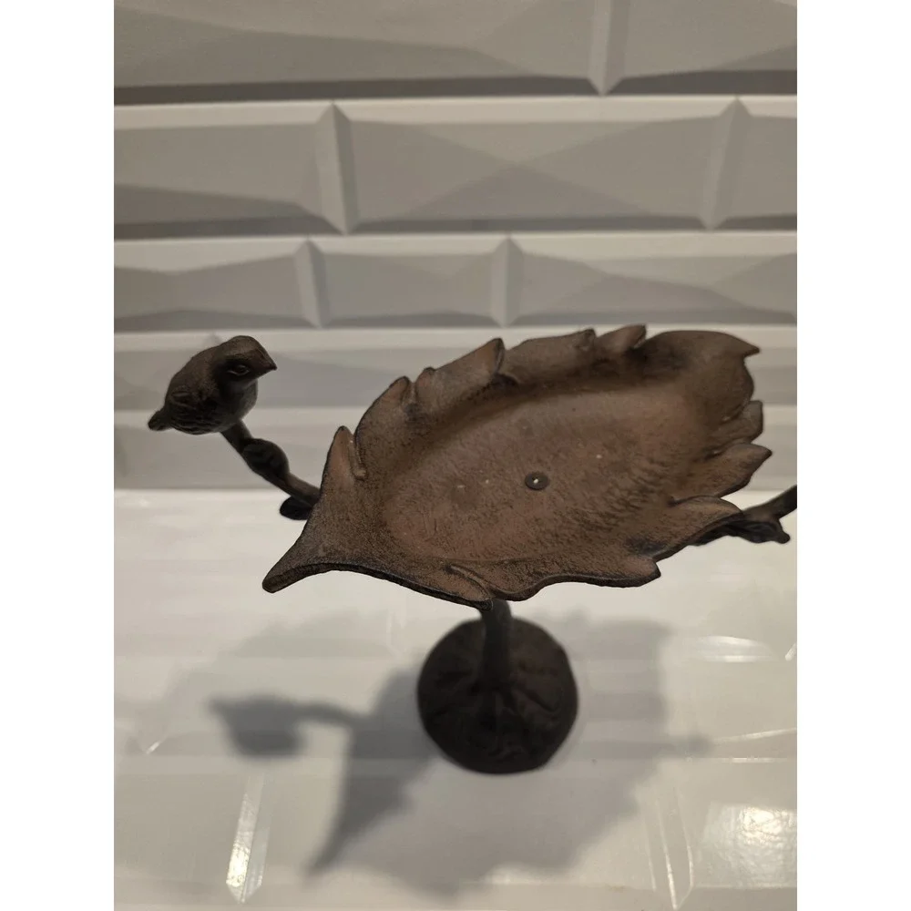 Cast Iron Tabletop Garden Bird Bath, Feeder or Trinket Dish 11